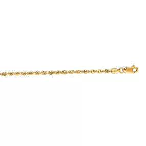 14K Gold 2.5mm Rope Chain