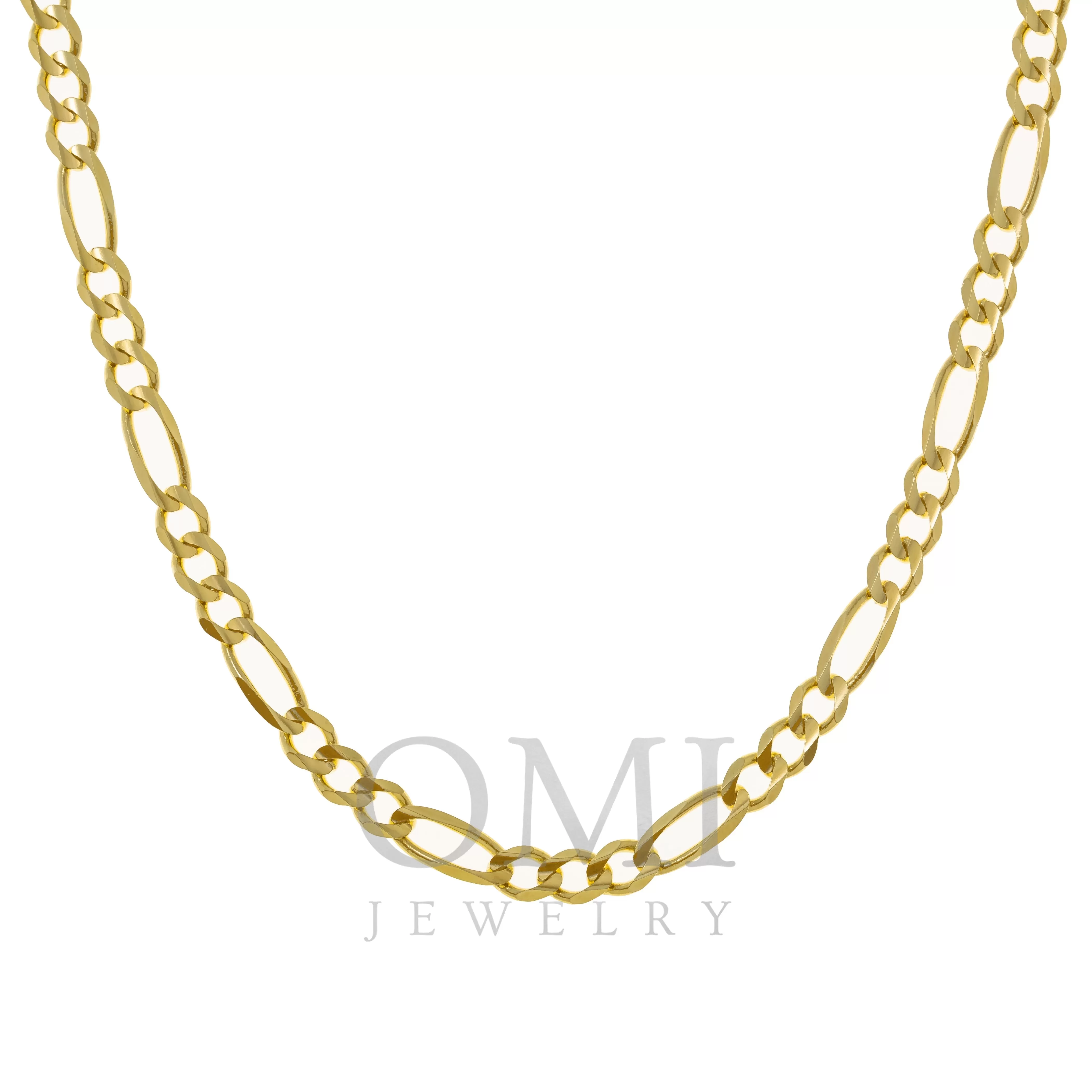 14K GOLD 4MM FIGARO CHAIN