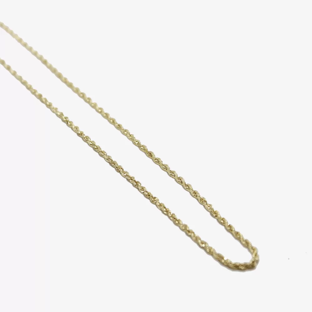 14k Gold Rope Chain Necklace