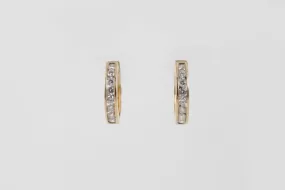 14k Yellow Gold .64tcw Diamond Huggie Earrings (4.41g.)