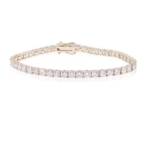 14K YELLOW GOLD DIAMOND TENNIS BRACELET - 9.04CTW