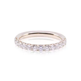 14K YELLOW GOLD DIAMOND WEDDING BAND - 0.75CTW