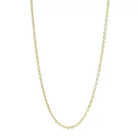 18K Gold Large Airy Cable Chain In 16