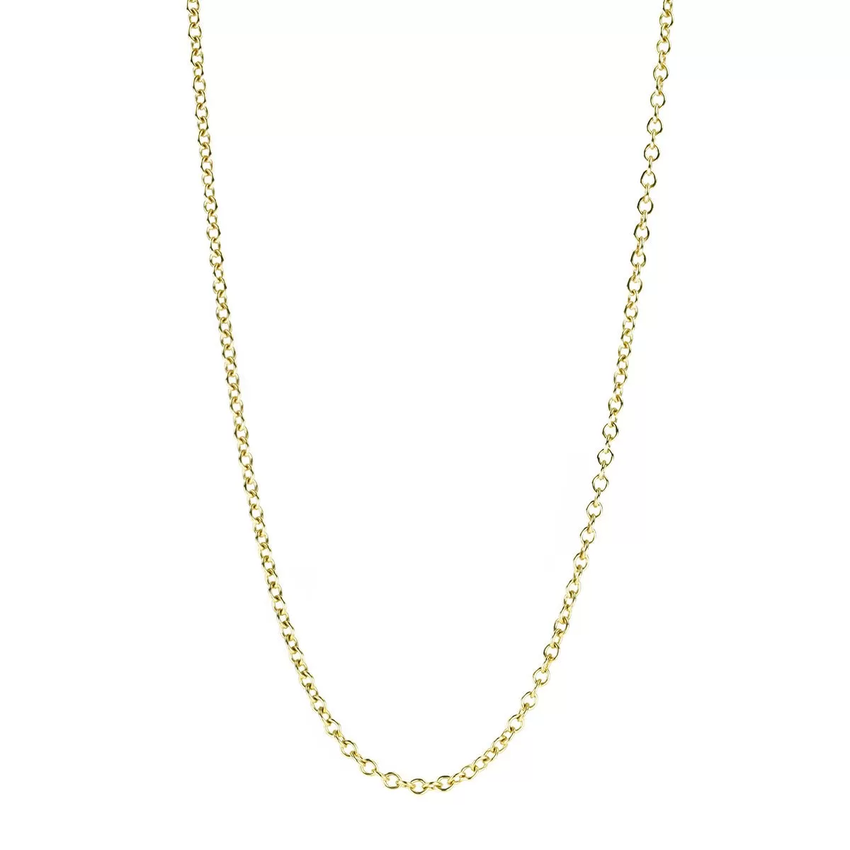 18K Gold Large Airy Cable Chain In 16