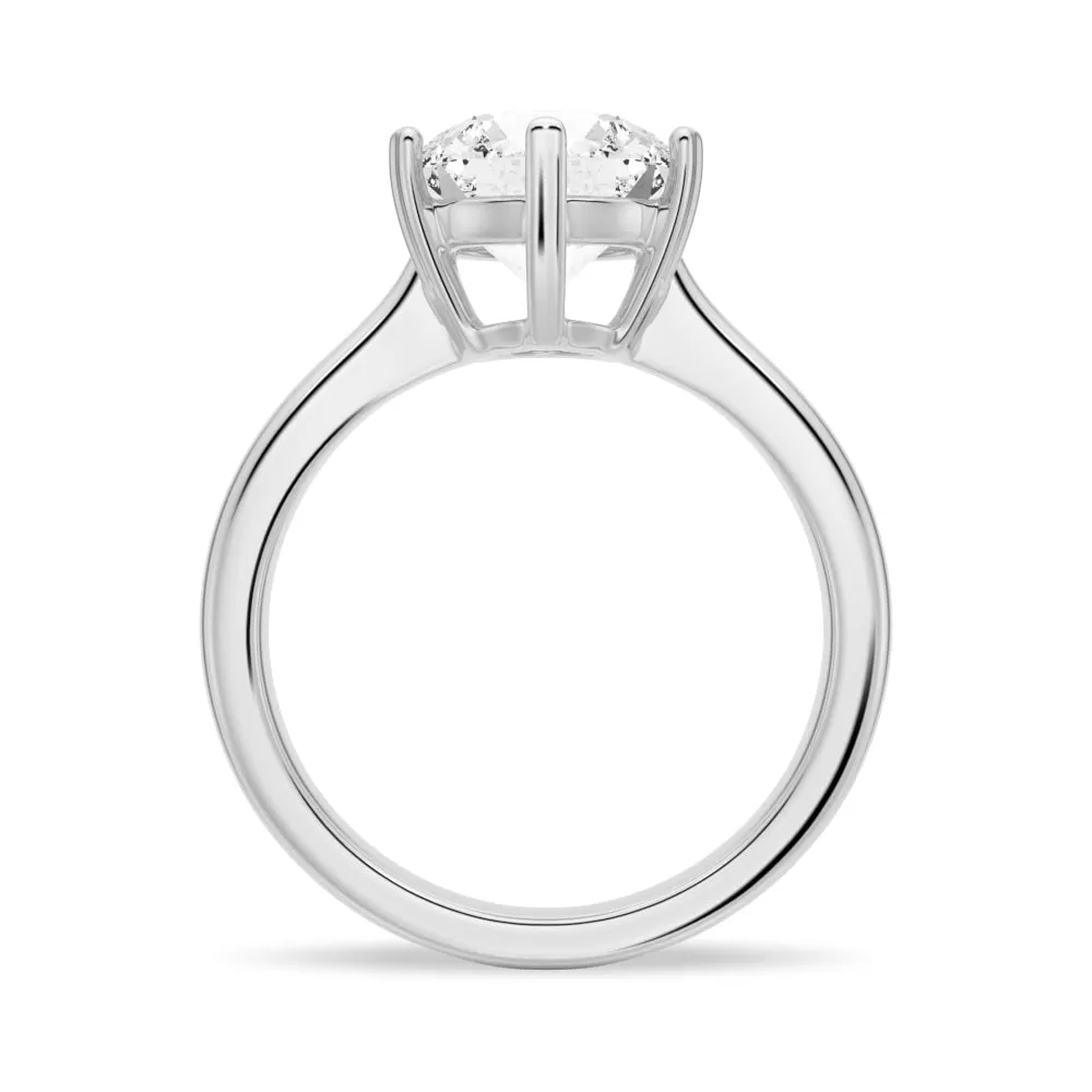 3 CT. Petite Six-Prong Comfort Fit Moissanite Ring