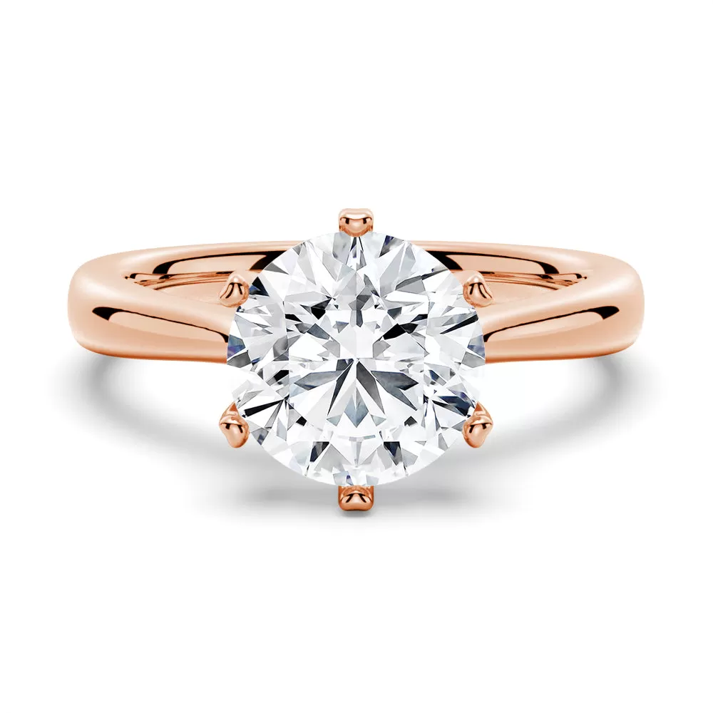 3 CT. Petite Six-Prong Comfort Fit Moissanite Ring