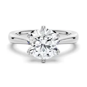 3 CT. Petite Six-Prong Comfort Fit Moissanite Ring