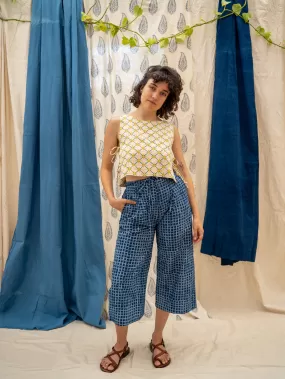 3/4 Tie Pants - Waffle Print