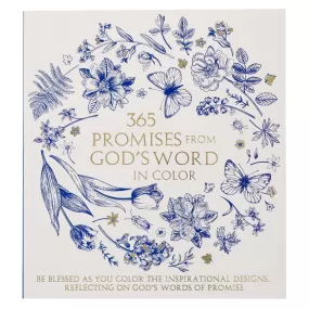 365 Promises from God's Word in Color Blue Coloring Book