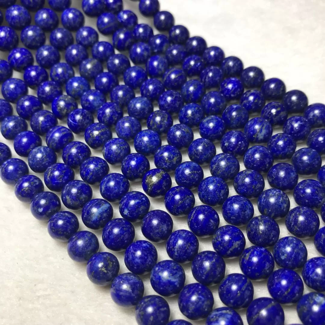 8mm Natural Lapis Lazuli Round Bead Strands Jewelry Findings for DIY Projects