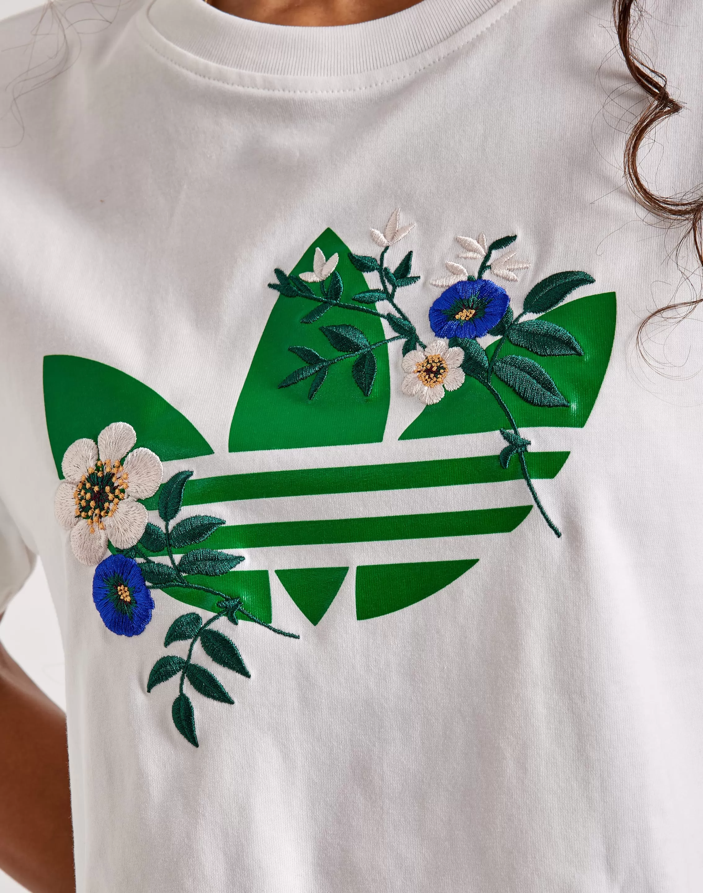 Adidas Floral Trefoil Tee