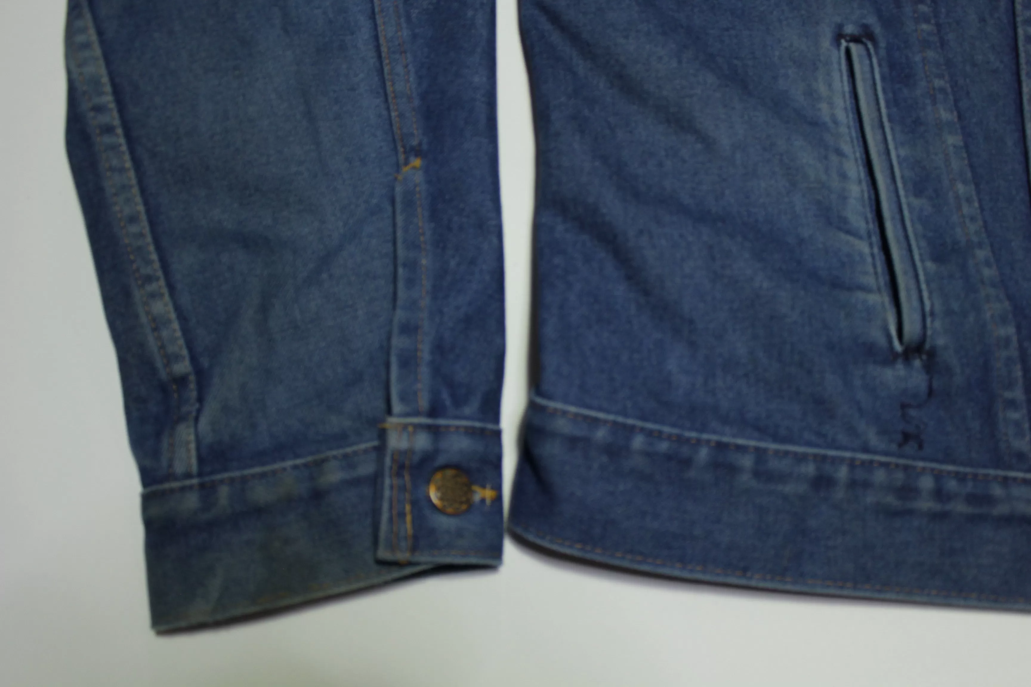 Big Mac Denim 4 Pocket Vintage 80's Trucker Blue Jean Work Jacket