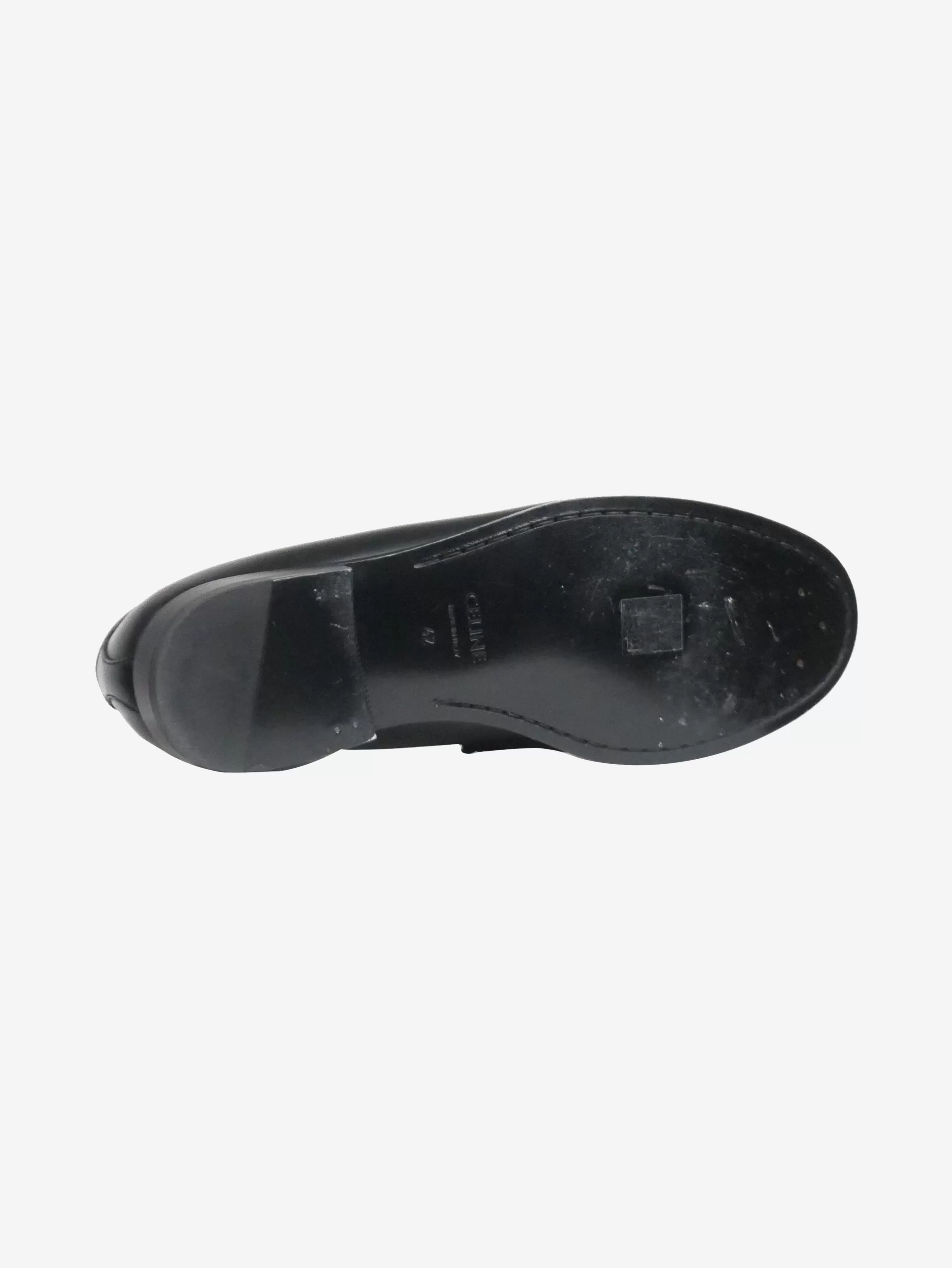 Black leather Triomphe loafers - size EU 42