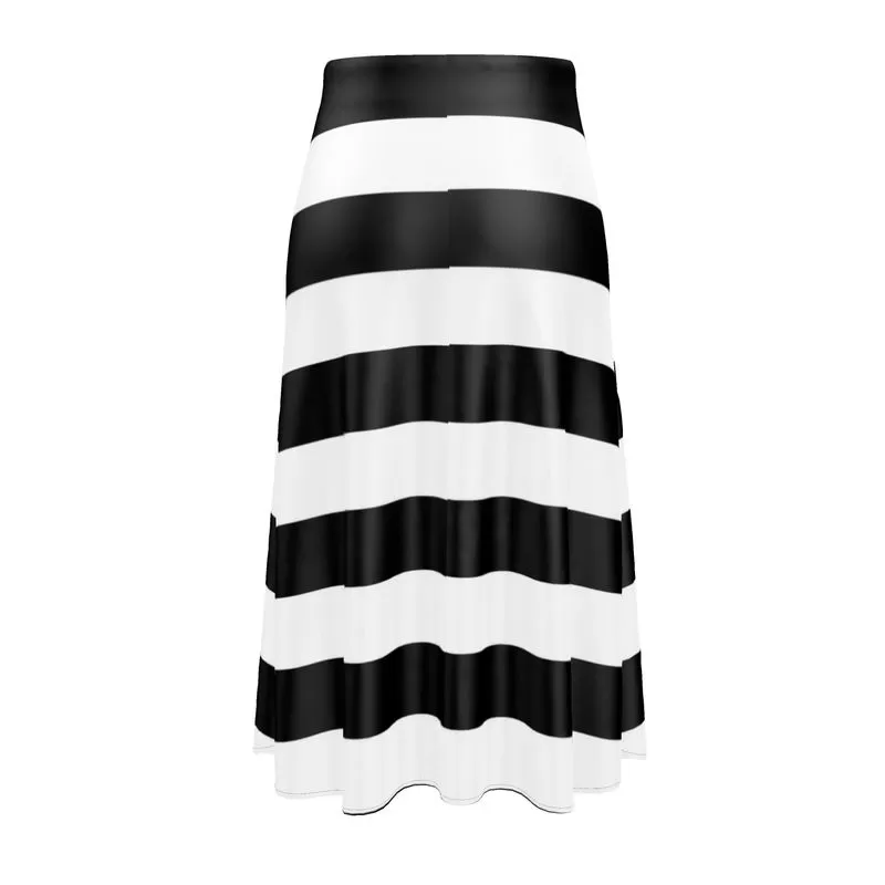 Boldly Striped Midi Skirt