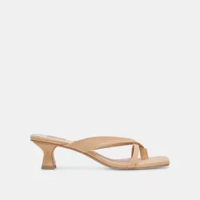 BREVEL HEELS NATURAL RAFFIA