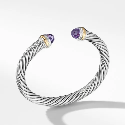 Cable Classics Collection Bracelet with Amethyst and 14K Gold