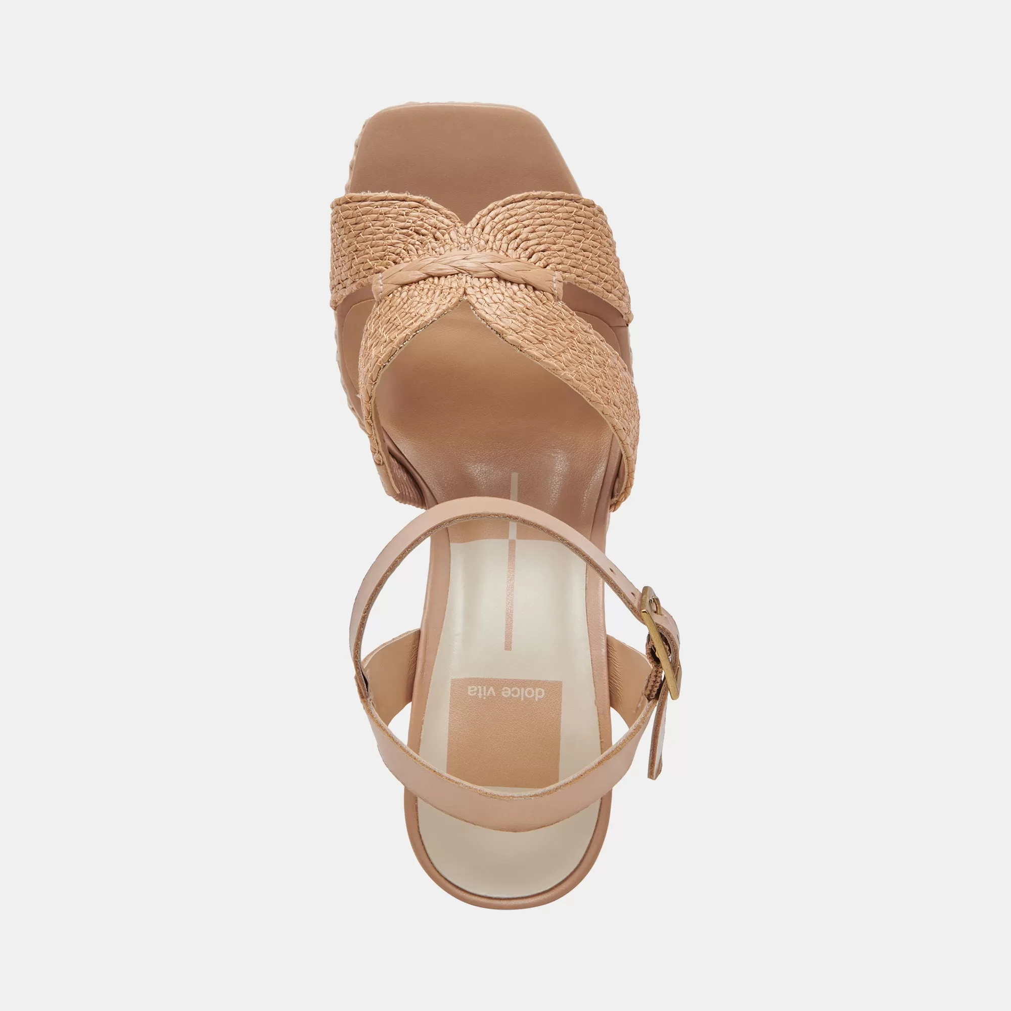 CALE HEELS LT NATURAL RAFFIA