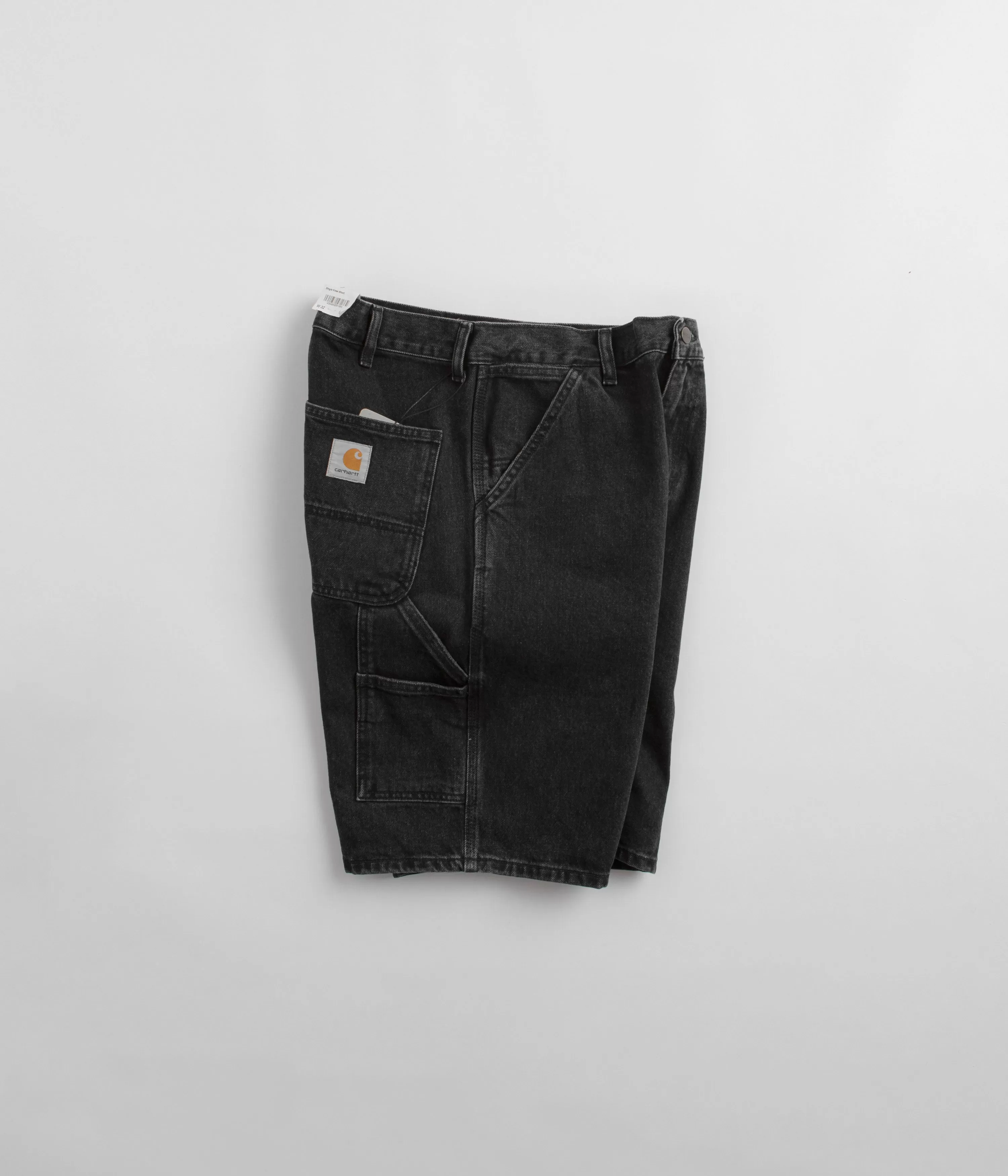 Carhartt Single Knee Shorts - Black Stone Washed