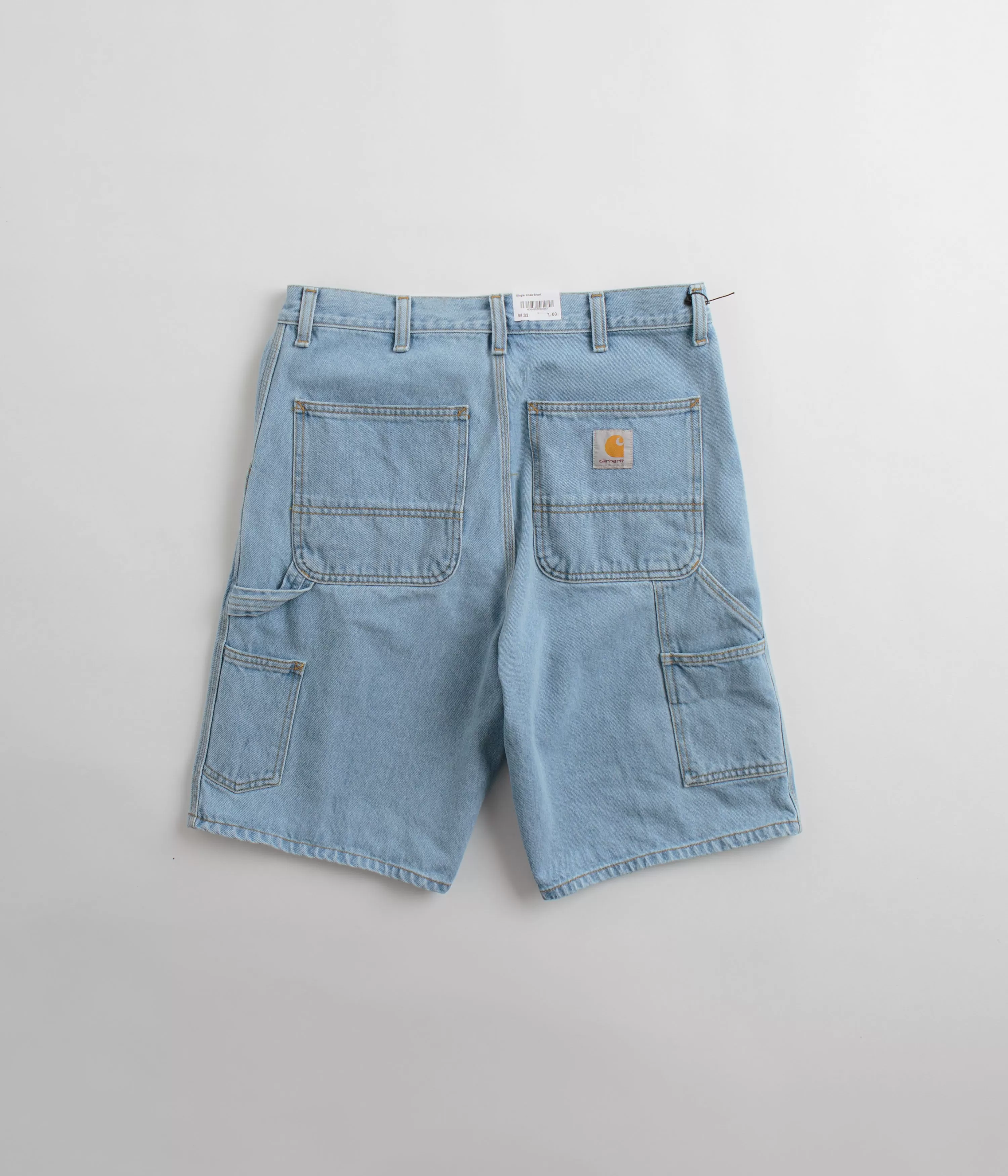 Carhartt Single Knee Shorts - Heavy Stone Bleached Blue