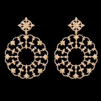 Carla Amorim - Me Leva - Drop Earrings with Diamonds, 18k Yellow Gold