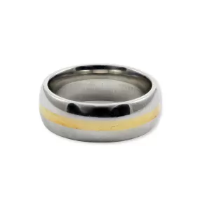 CERAMIC ROUND BRILLIANT DIAMOND AND 18K YELLOW GOLD BAND