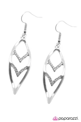 Check Please! White Earrings - Paparazzi Accessories