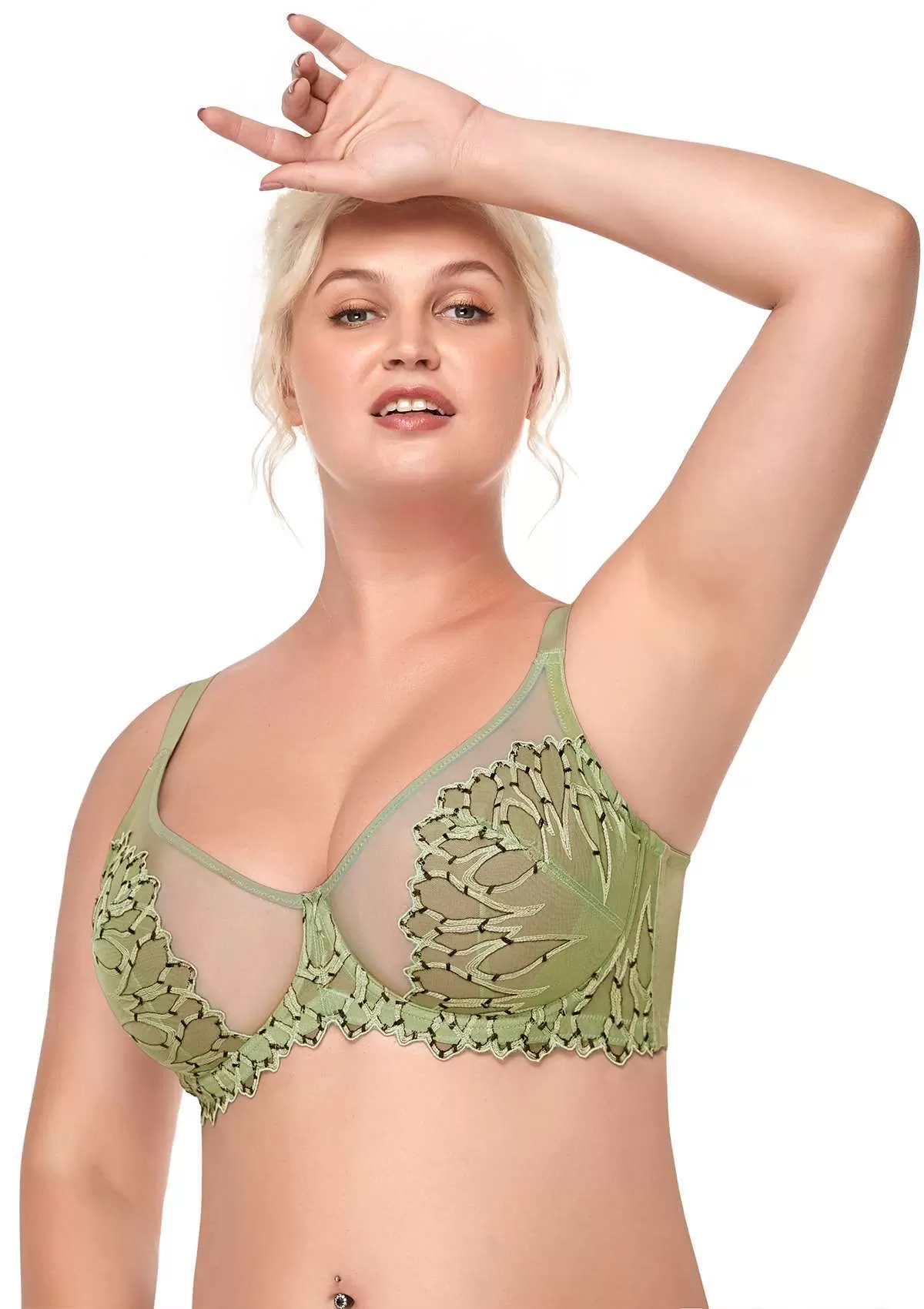 Chrysanthemum Unlined Lace Bra