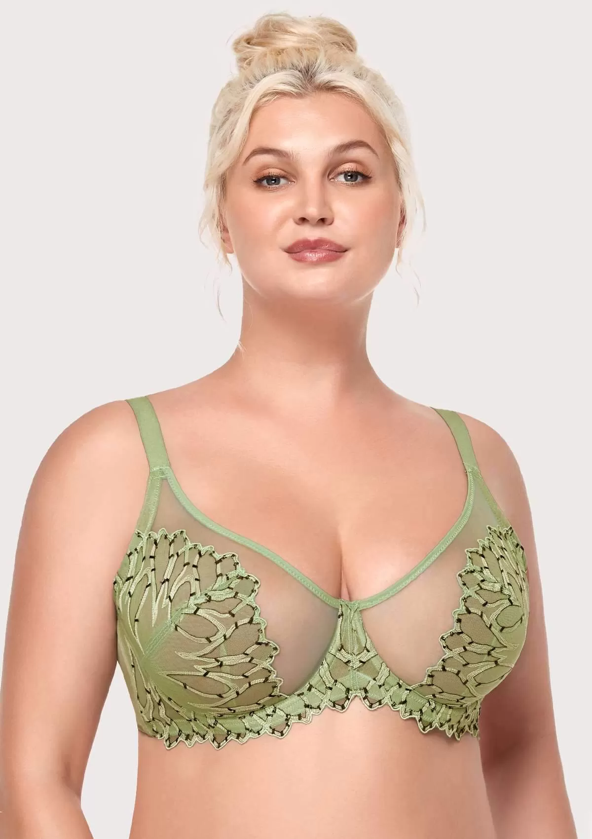 Chrysanthemum Unlined Lace Bra