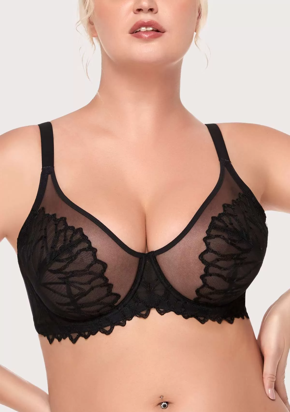 Chrysanthemum Unlined Lace Bra