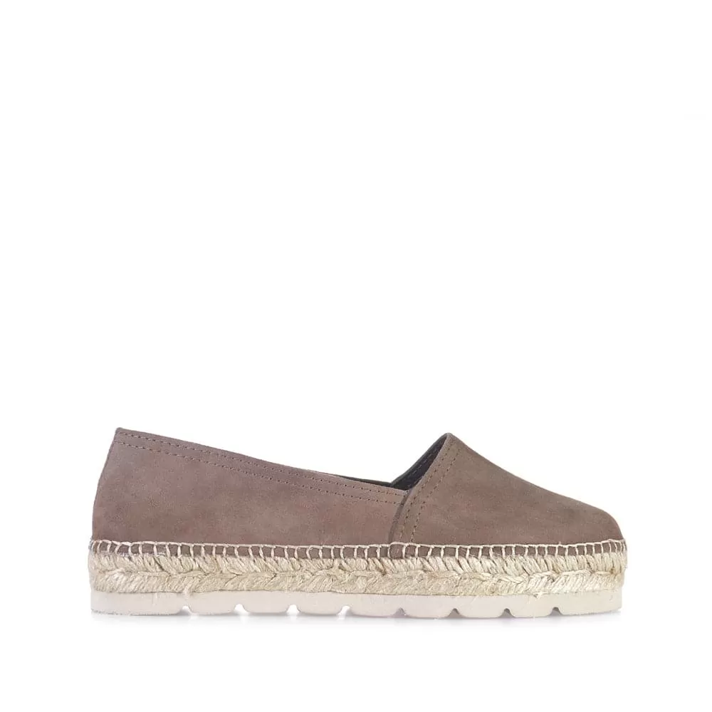 Closed Toe Suede Leather Espadrilles for Women - Alma-A