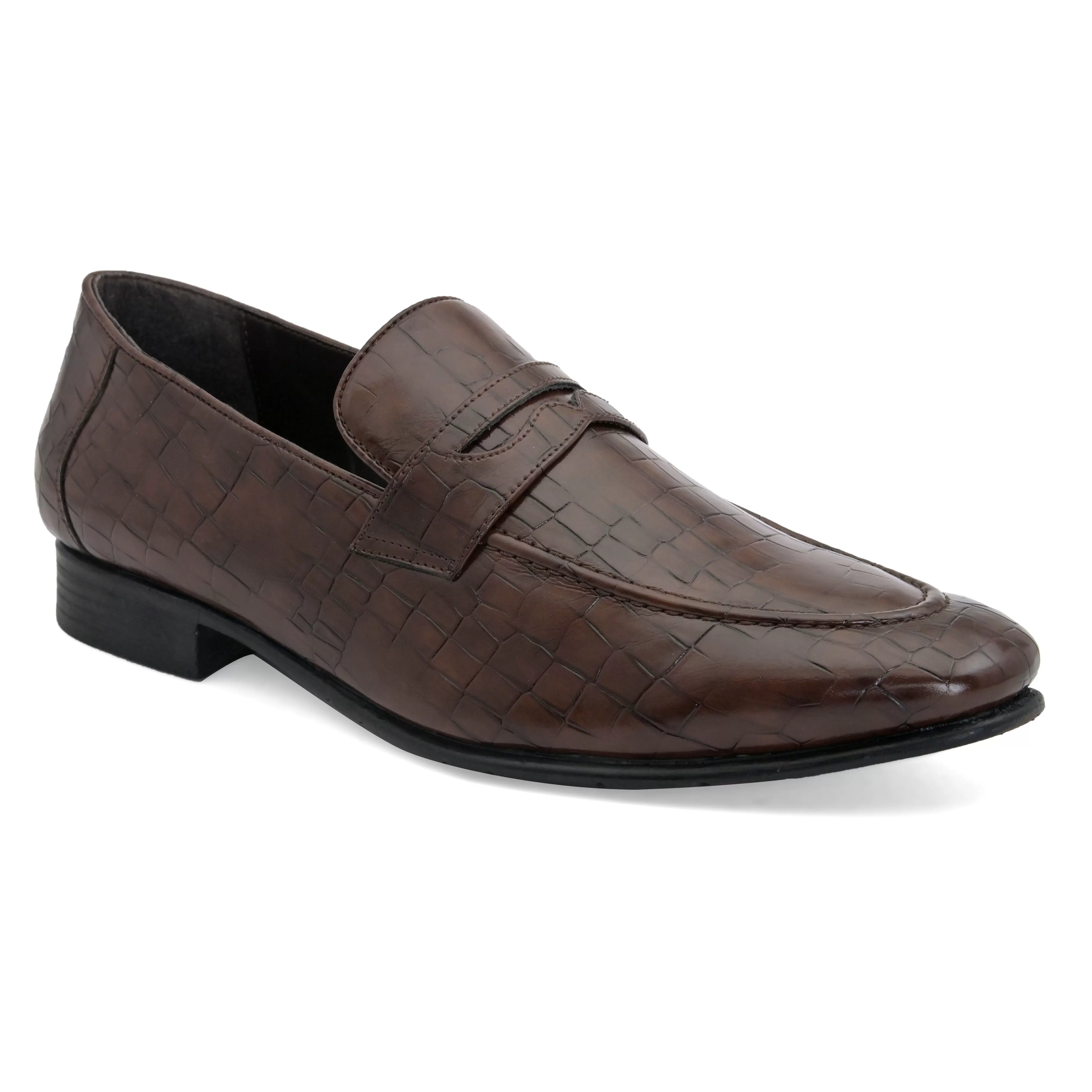 Clover Brown Penny Loafers