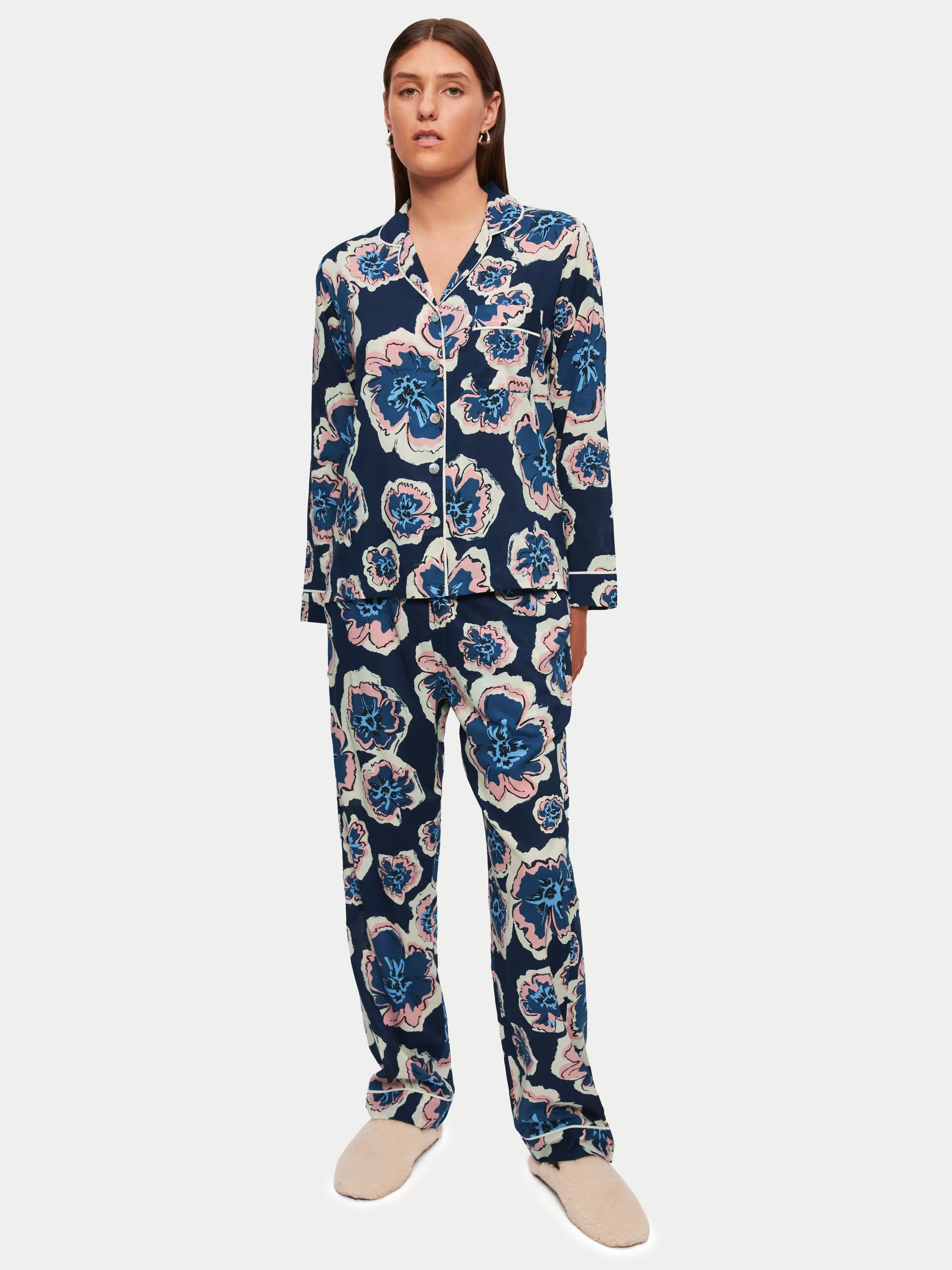 Collage Floral Pyjama | Navy