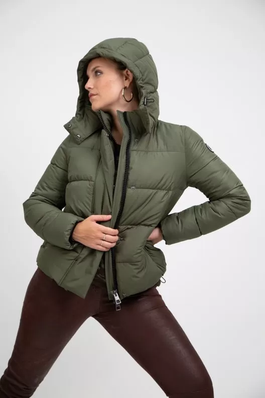 COLVILLE II recycled olive green puffer jacket