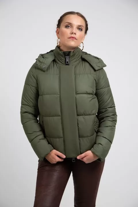 COLVILLE II recycled olive green puffer jacket