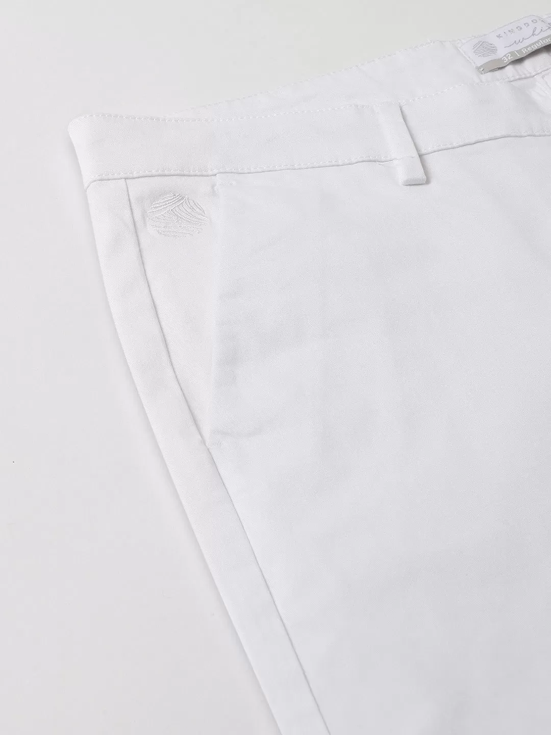 Comfort Fit Stretch Cotton White Chinos - Stride