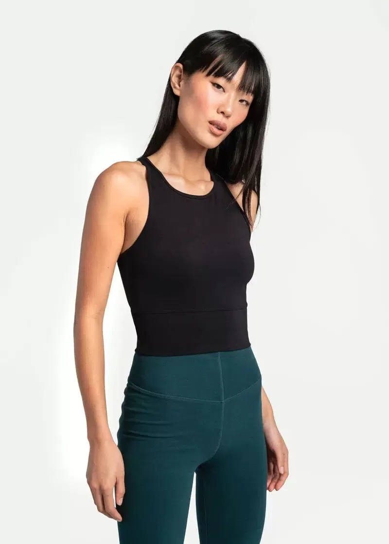 Comfort Stretch Tank in Black