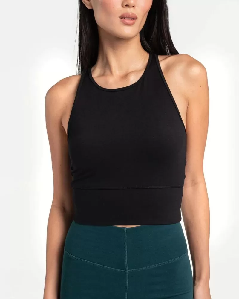 Comfort Stretch Tank in Black