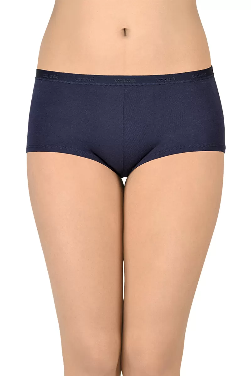 Cotton Boyshort Brief Solid Pack of 3 (Combo 11)