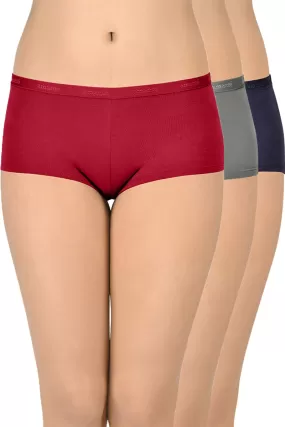 Cotton Boyshort Brief Solid Pack of 3 (Combo 11)