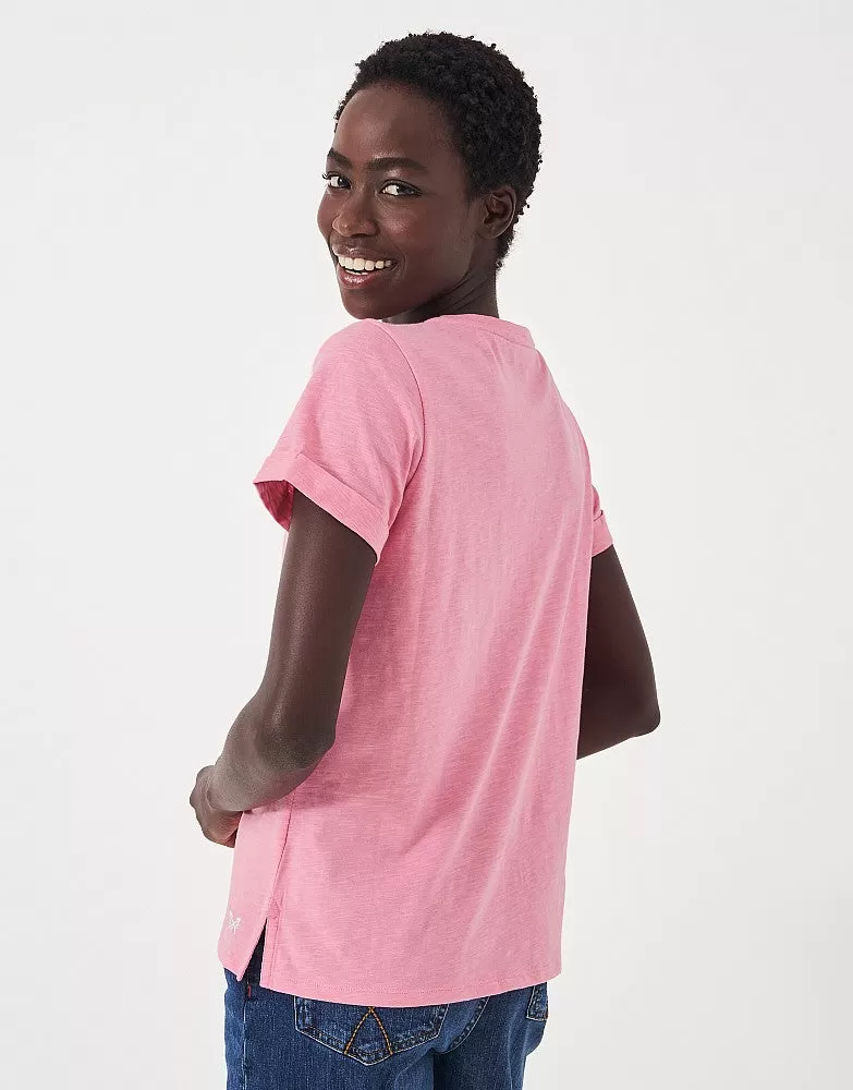 Crew Clothing - Perfect Crew Slub T-Shirt - Pink