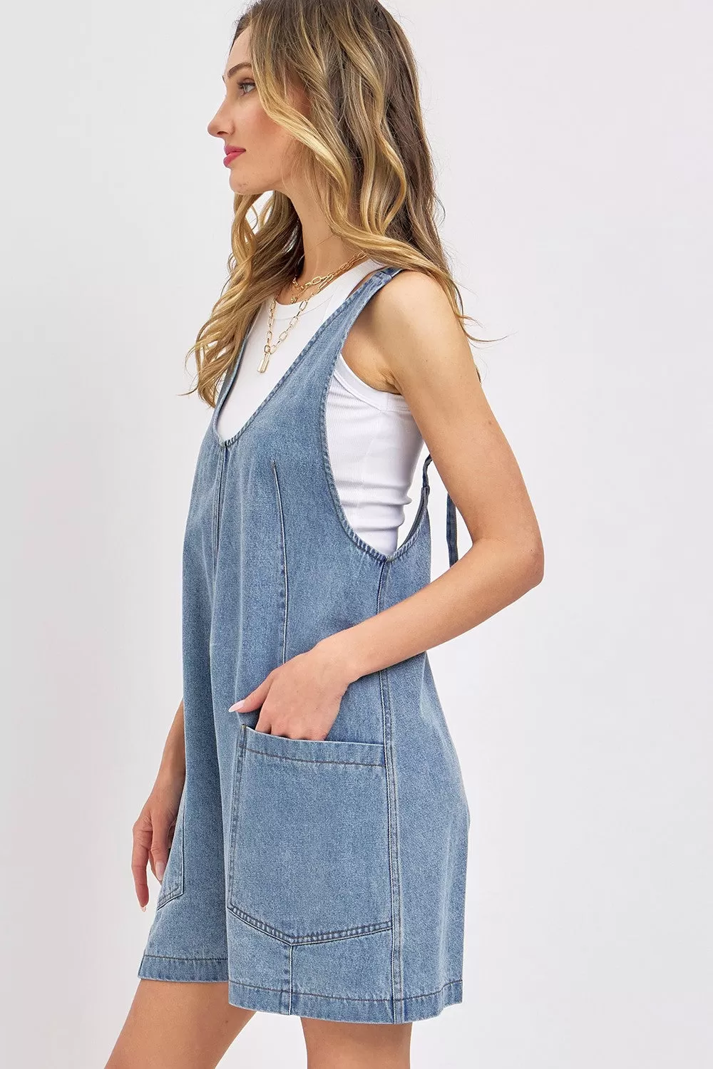 Darcie Overalls in Blue Denim