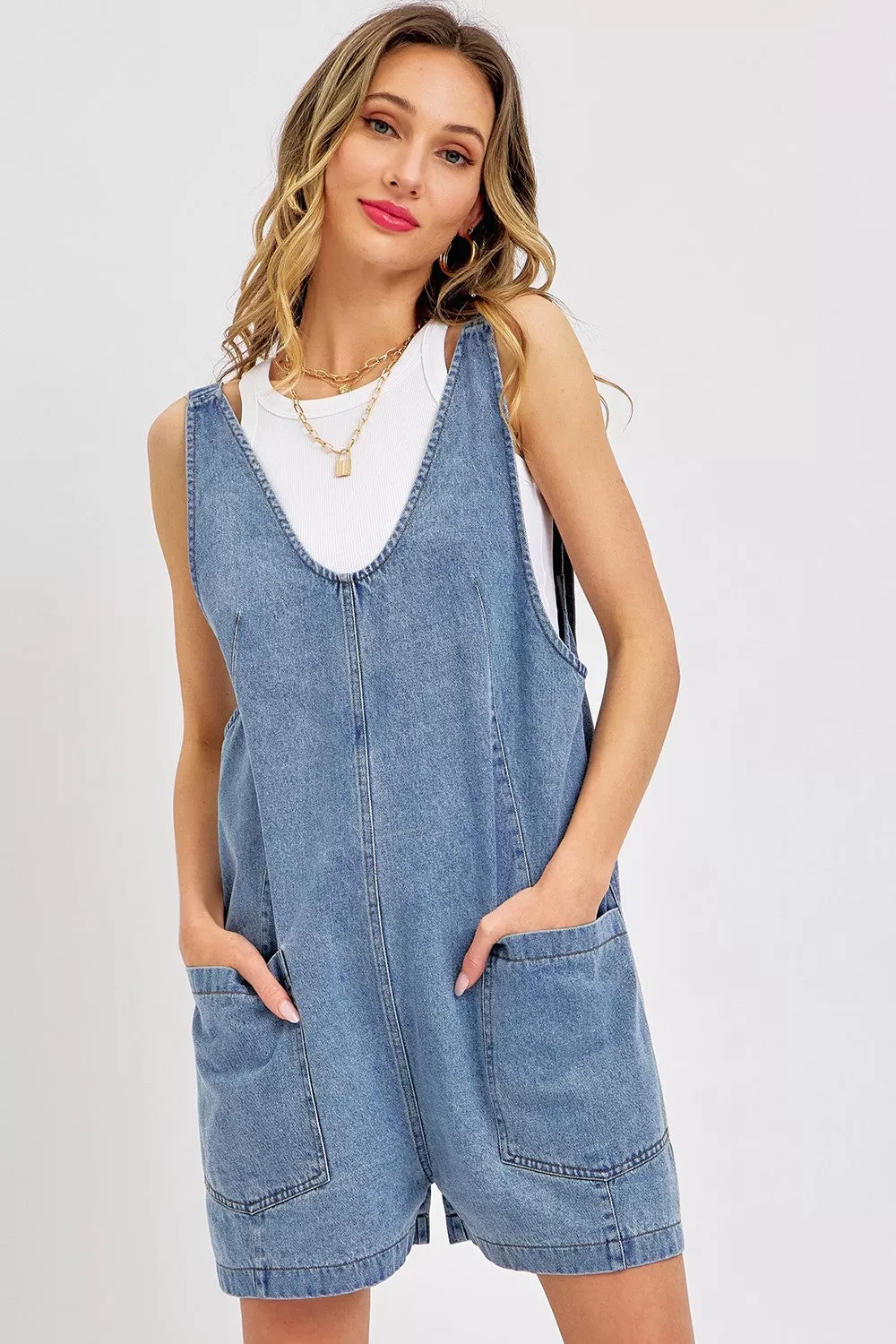 Darcie Overalls in Blue Denim