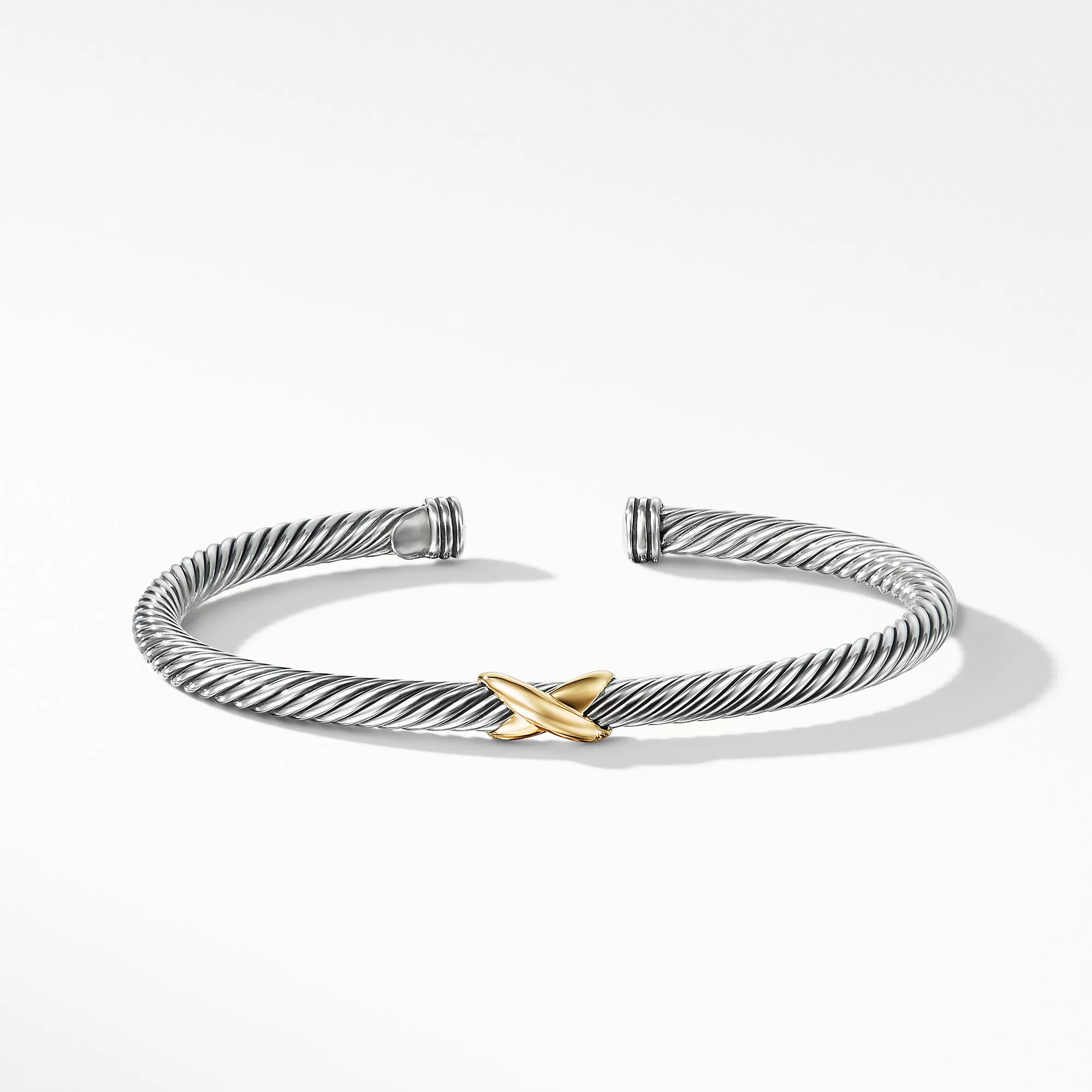 David Yurman Cable X Bracelet with Gold 4MM