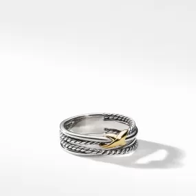 David Yurman Crossover X Ring with Gold 6MM