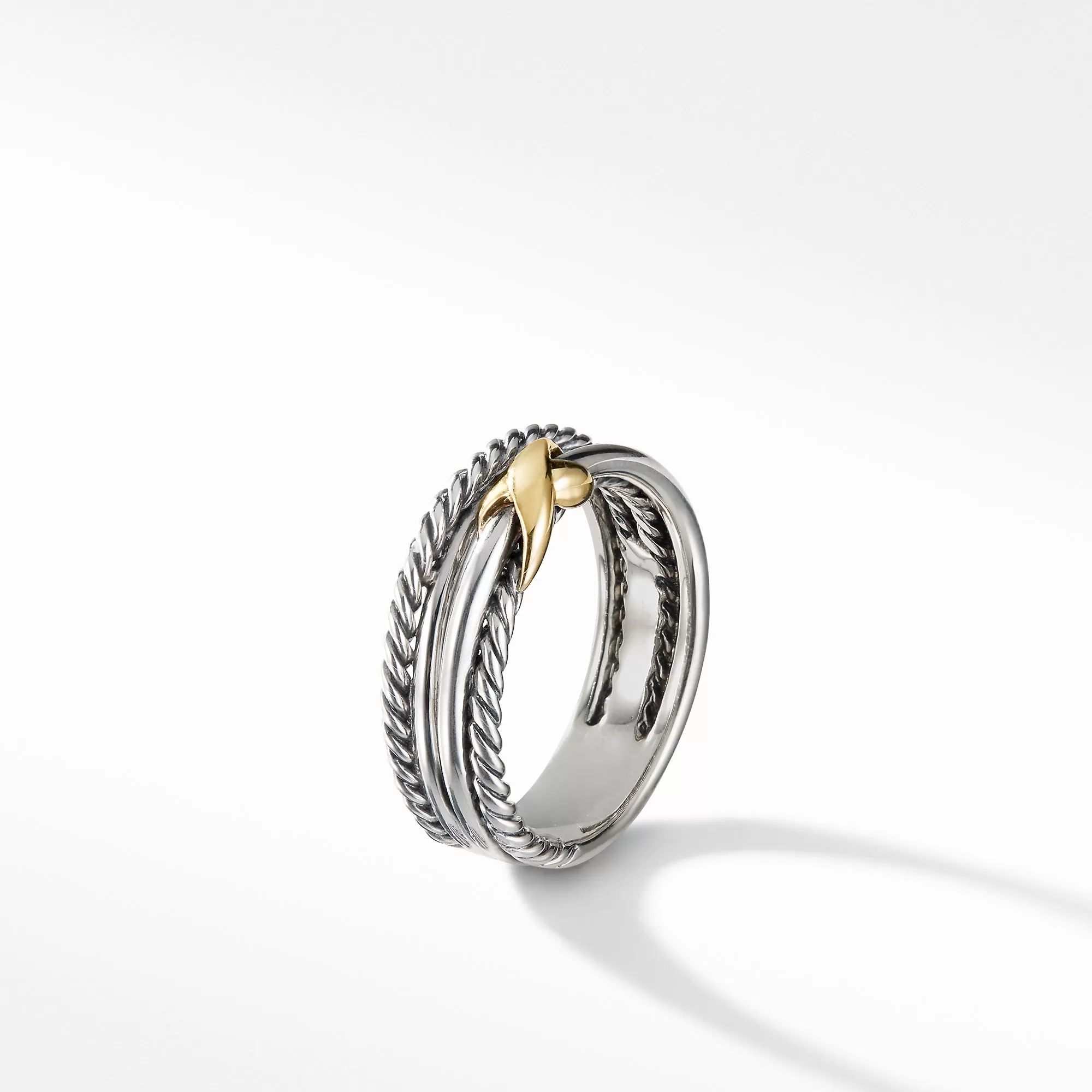 David Yurman Crossover X Ring with Gold 6MM