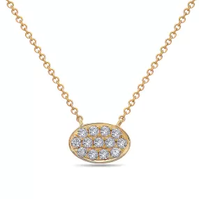 Diamond Pave Disc Pendant