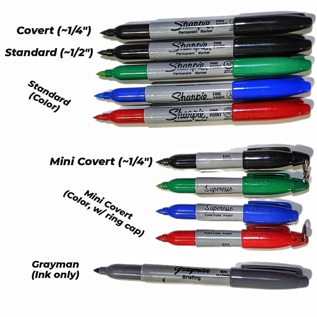 EDC Puncture Markers - Self Defense Marker and/or Grayman Sharpie