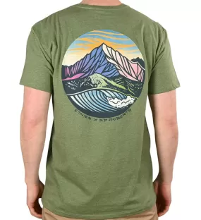 ETNIES RP CIRCULAR WAVE SS TEE OLIVE HEATHER