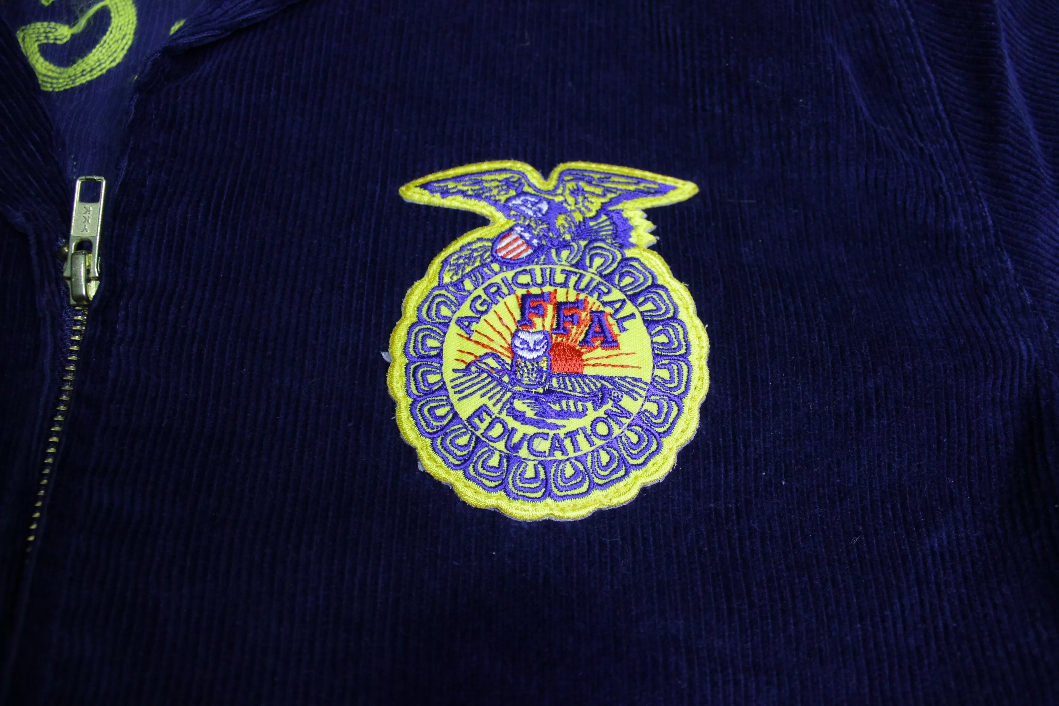 FFA Agricultural Education Vintage Washington Pendleton Oregon Farm Animal Corduroy Jacket