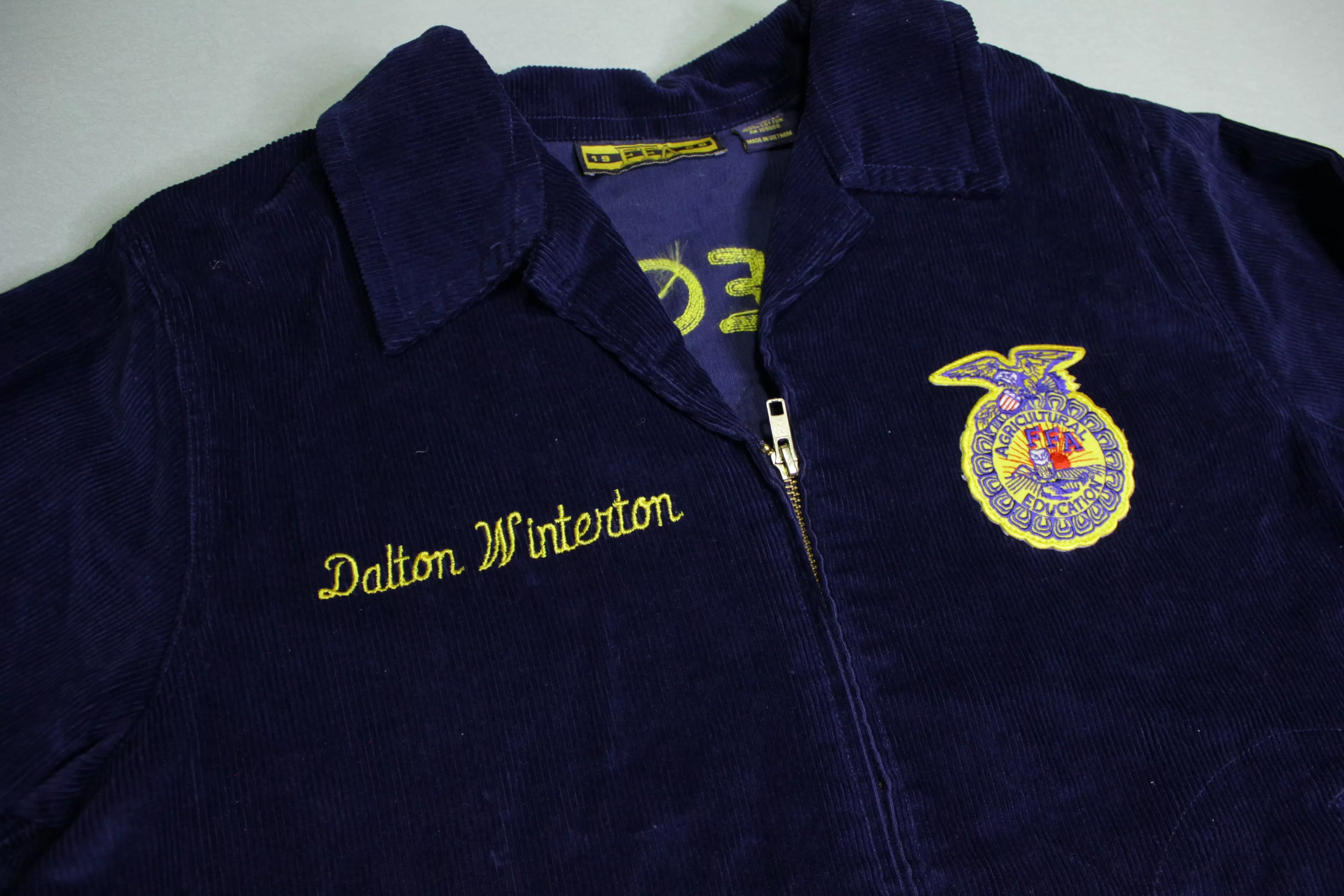 FFA Agricultural Education Vintage Washington Pendleton Oregon Farm Animal Corduroy Jacket